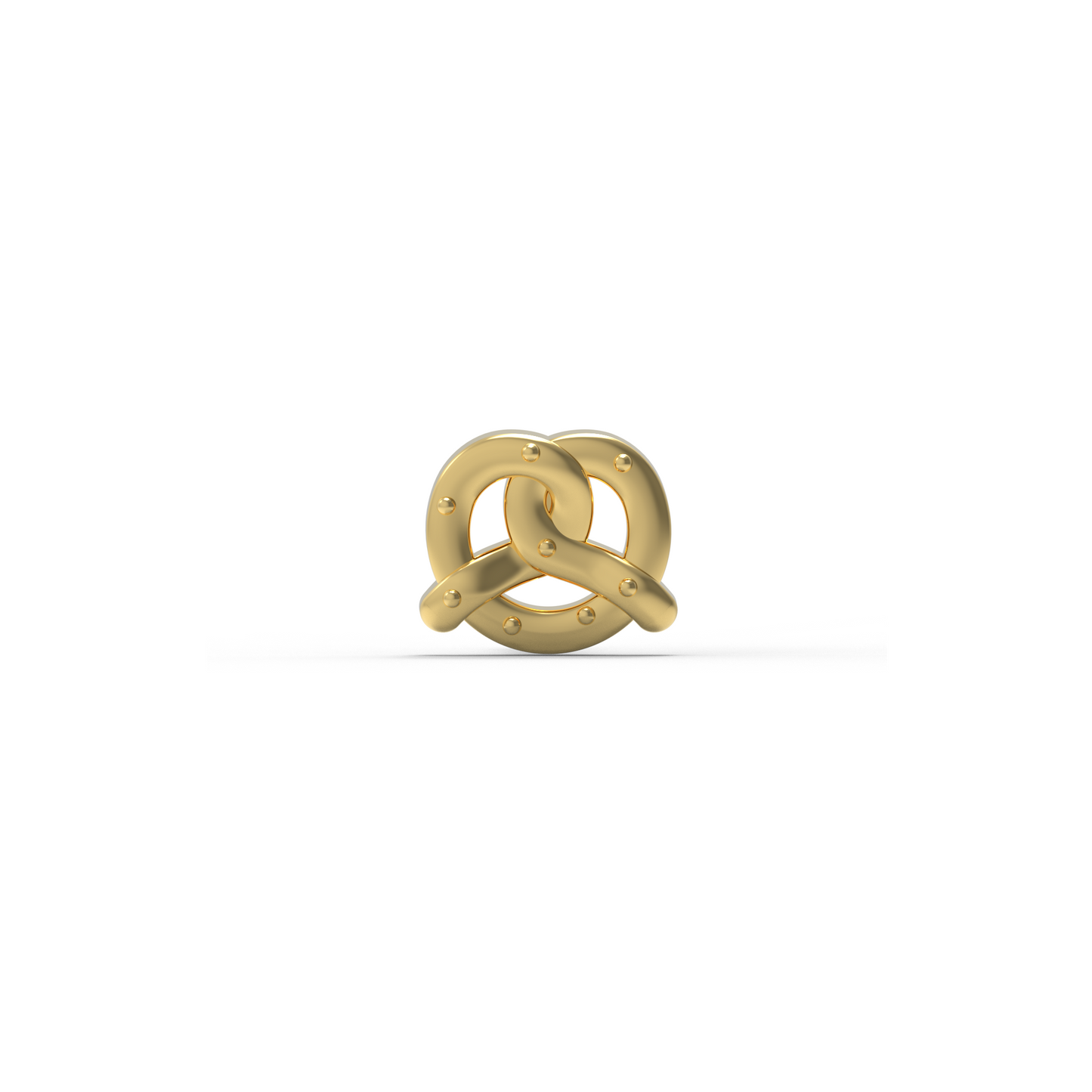14K Yellow Gold Pretzel Stud