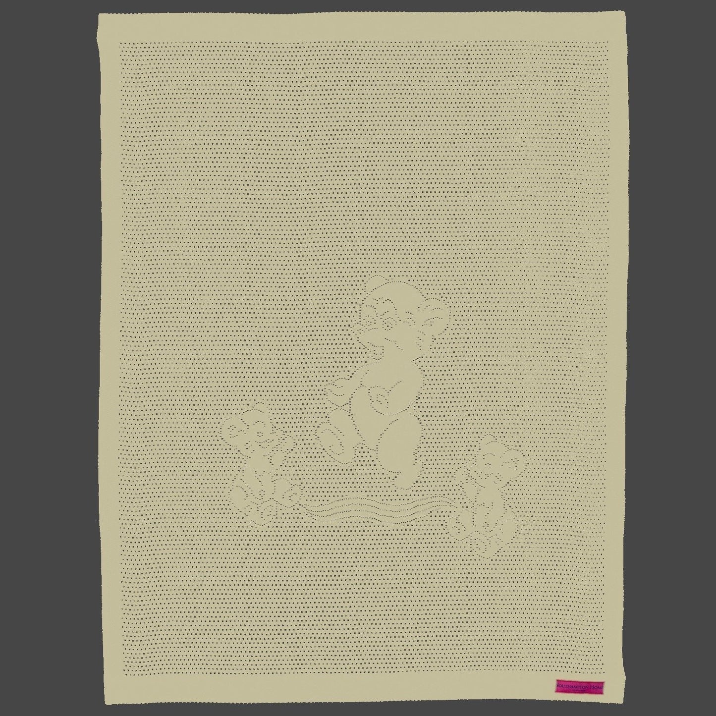 Southampton Home Lace Weave Teddy Bear Baby Blanket - Yellow