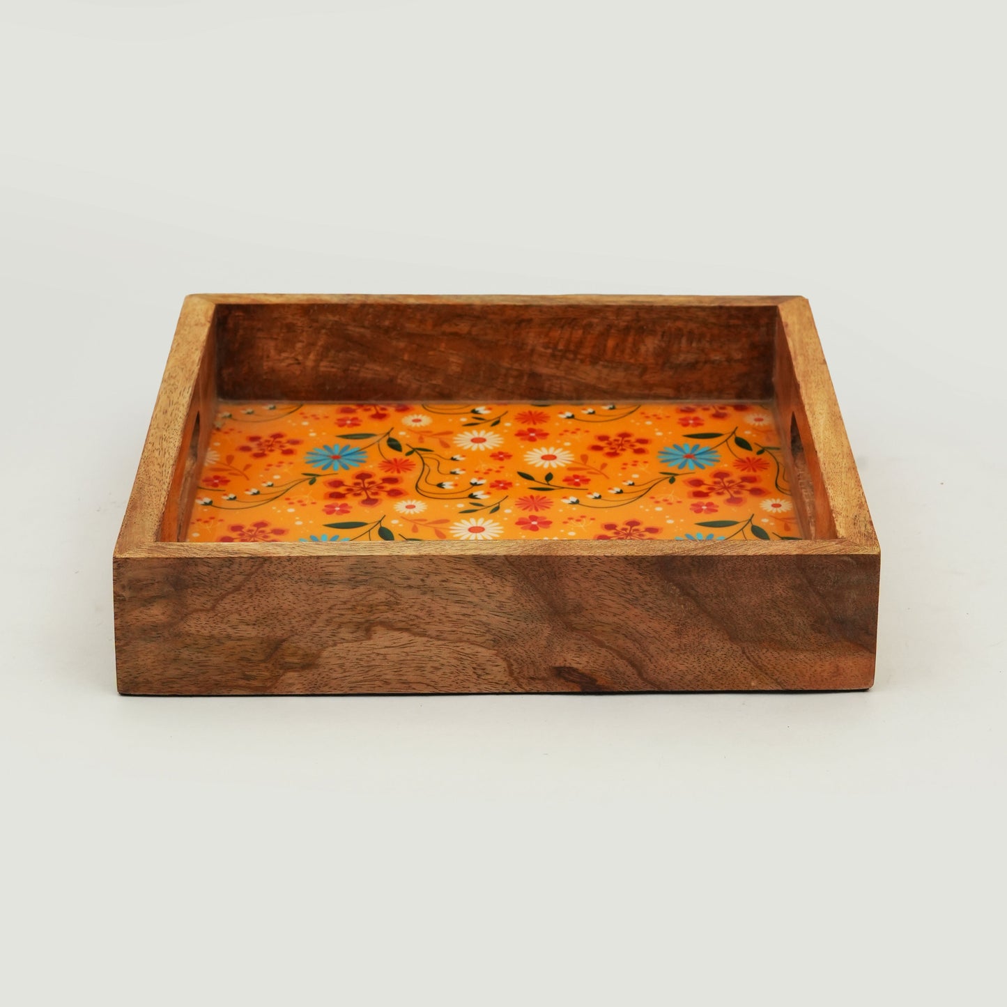 Sunburst Bloom Serving Tray with Handles