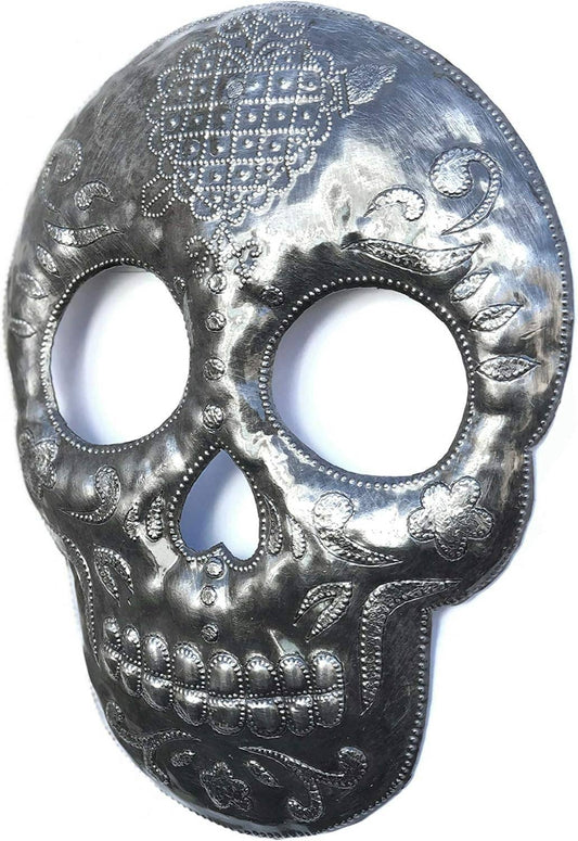 Veve Erzulie Freda Skull Metal Sculpture Haiti 7.5" x 9.75"