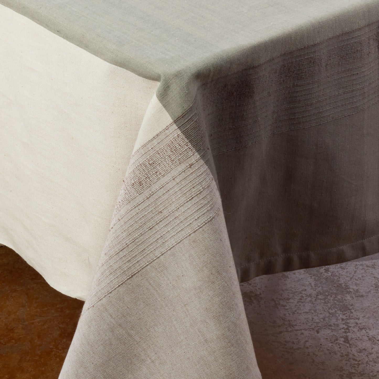 Handwoven Cotton Tablecloth | Raised Weave | Fair Trade | ECOLOOM