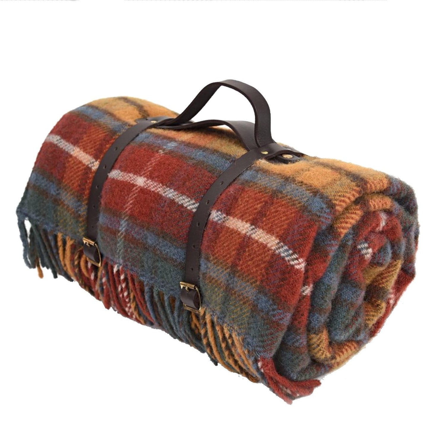Highland Tweeds Tartan Roll-Up Travel Blanket ~ Antique Buchanan ~