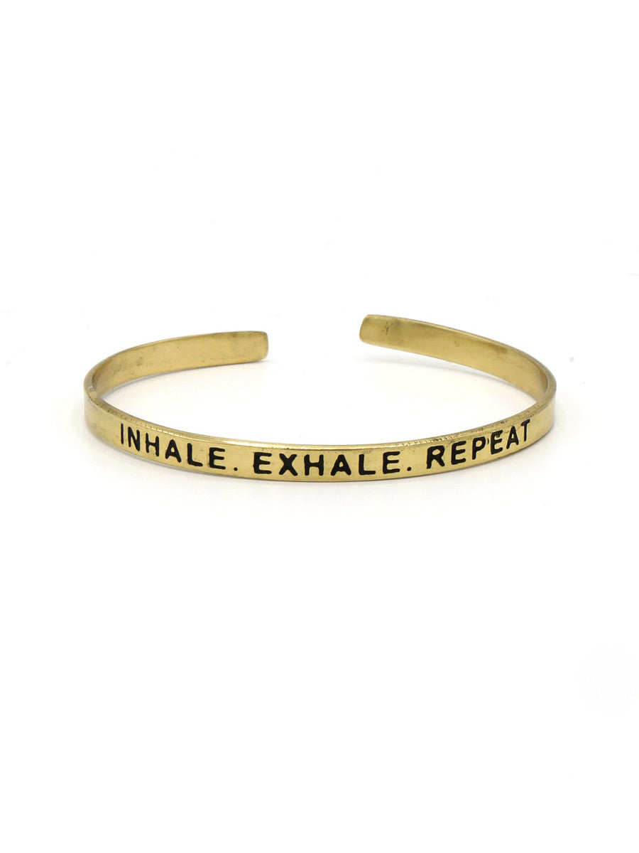 Breathe Quote Cuff