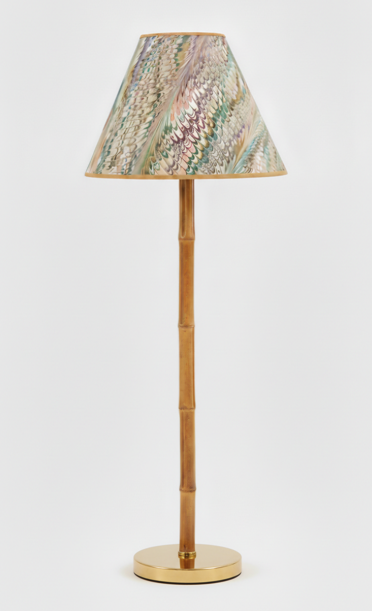 16" Empire Lampshade —  Hand-Marbled
