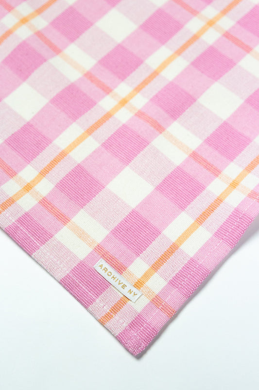 Archive NY Abigail Plaid Runner in Bubblegum