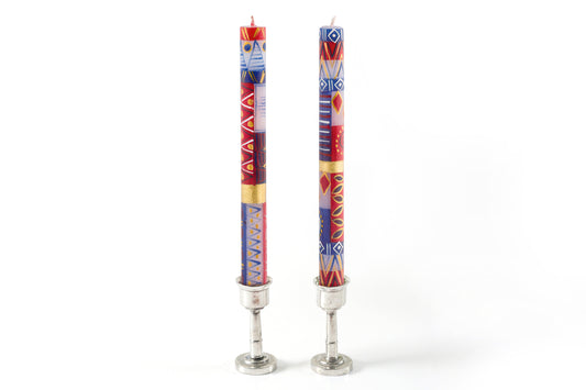 Red, White & Blue Painted Candles