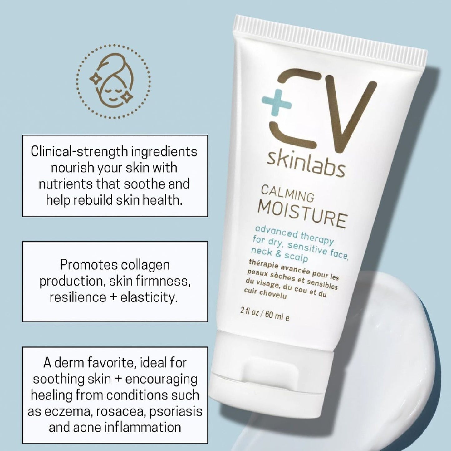 Calming Moisture for Face, Neck + Scalp