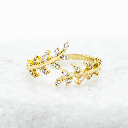 Beautiful gold ring, vine shaped ring, wedding day rings for brides, gold rings for women, sustainable fair trade companies