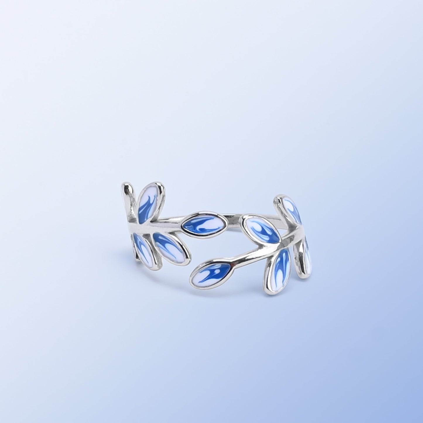 Hope Grows Ring in Silver & Blue