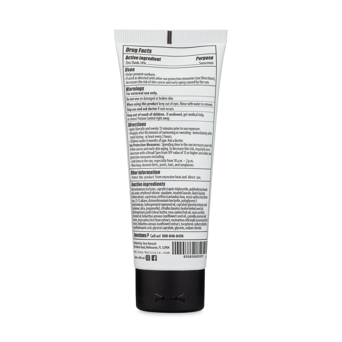 Zoey Naturals SPF 50+ Sheer Finish Mineral Sunscreen