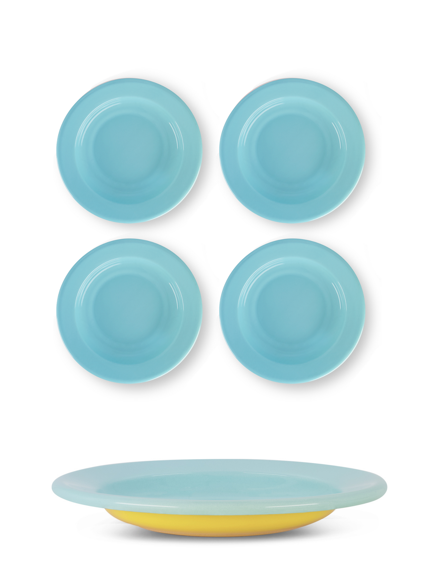 S/4 Enamel Dinner Bowl - Two Tone