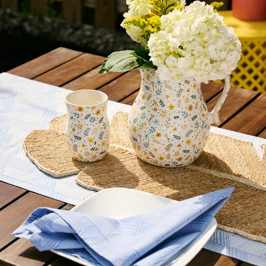 Tula Floral Ceramic Pitcher