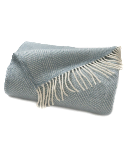 Highland Tweeds Herringbone  Pure New Wool Throw ~ Robin ~