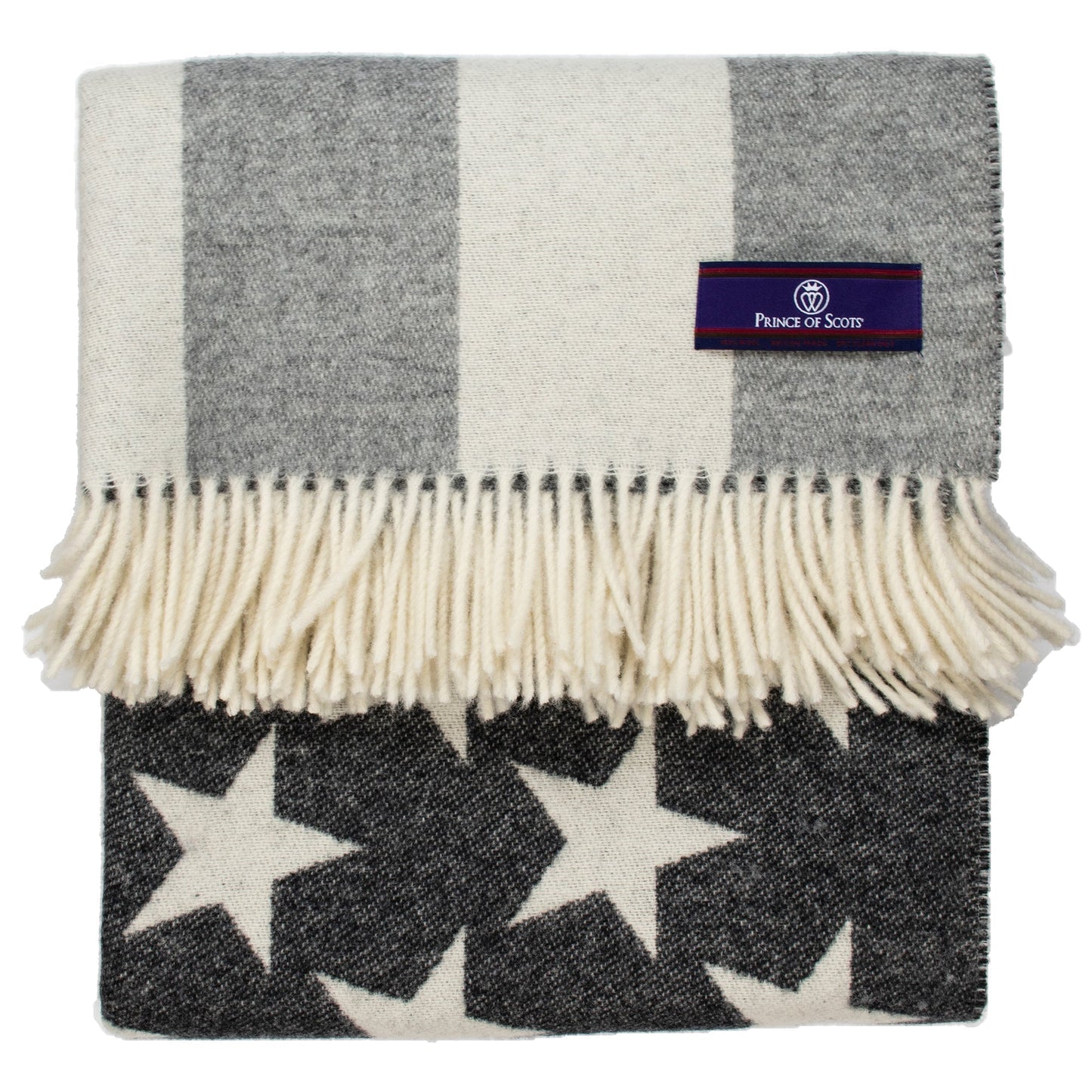 Monochromatic American Flag Merino Wool Throw