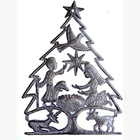 Christmas Tree, Nativity Theme Home Decorations, 13" x 17"