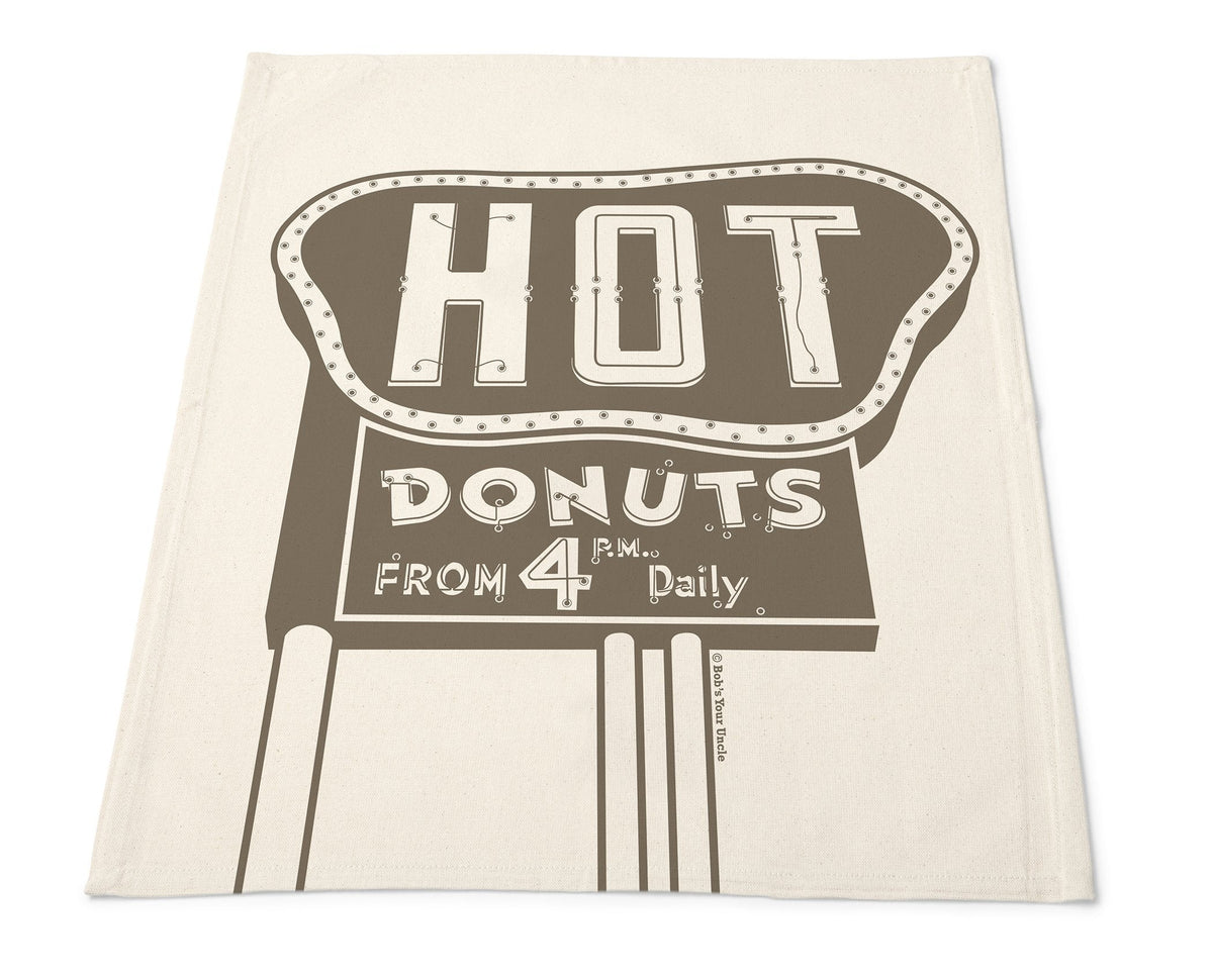 Vintage Hot Donuts Tea Towel