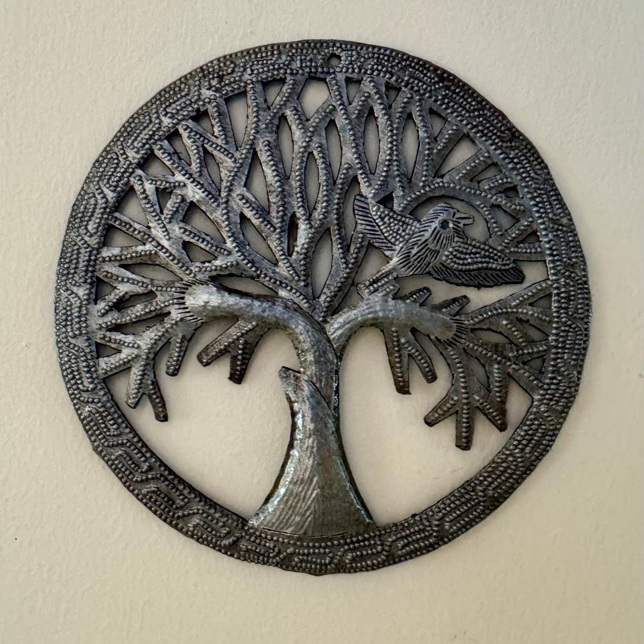 Small Tree of Life with Bird,  Ornament Wall Sculpture