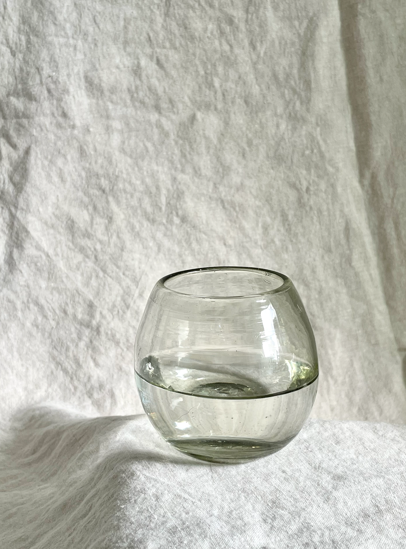Ronde Blown Glass, Clear, Set of 2