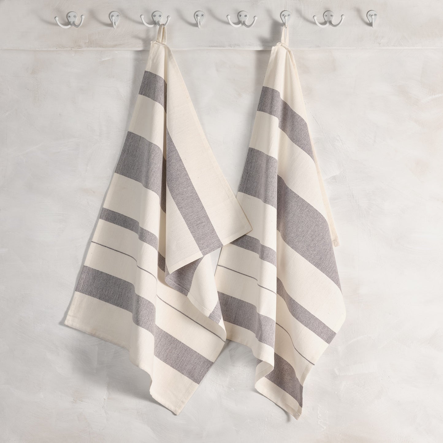 Cotton Kitchen Towel | Handwoven | Set of 2 | Artisan Made | Fair Trade | Field Stripe