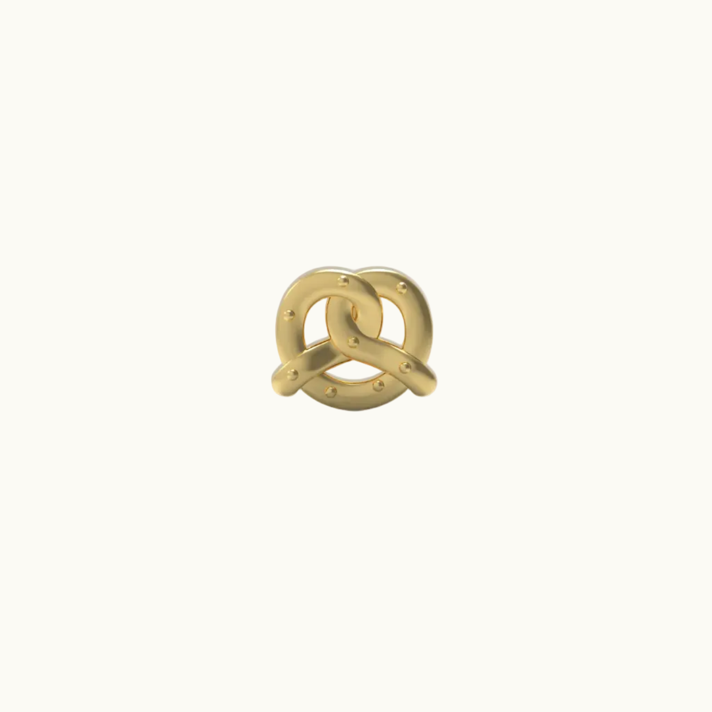 14K Yellow Gold Pretzel Stud