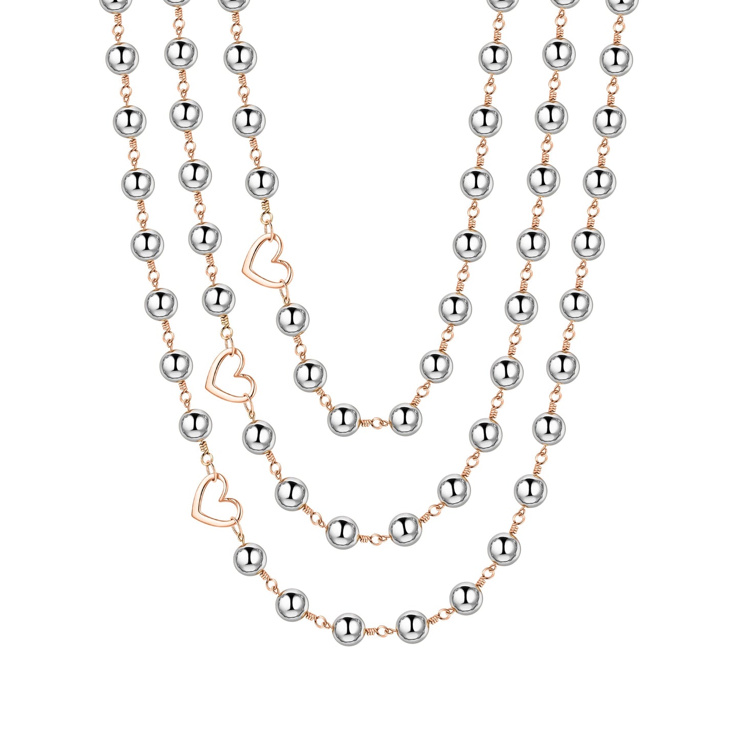 La Princesa Hematite 3-Layer Necklace | Magnetic Clasp