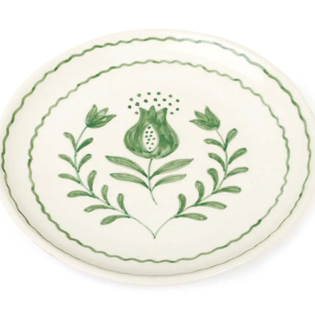 S/2 Green Anaar Snack Plate