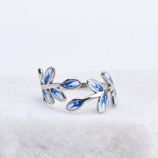 Hope Grows Ring in Silver & Blue