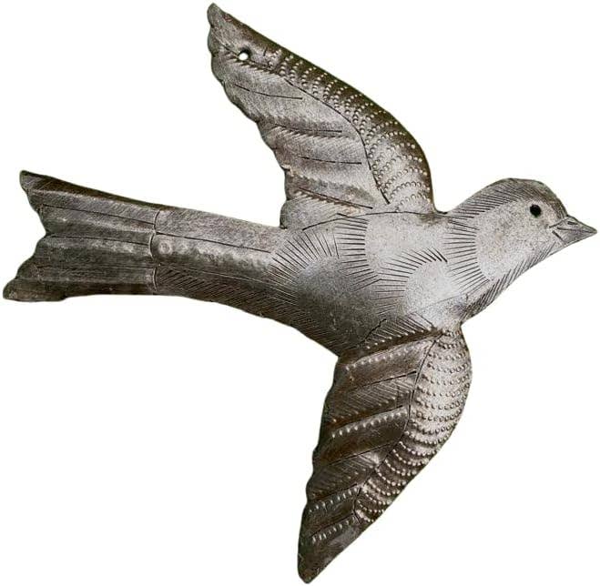 7" Small Metal Bird, Decorative Accent Handmade Figurine