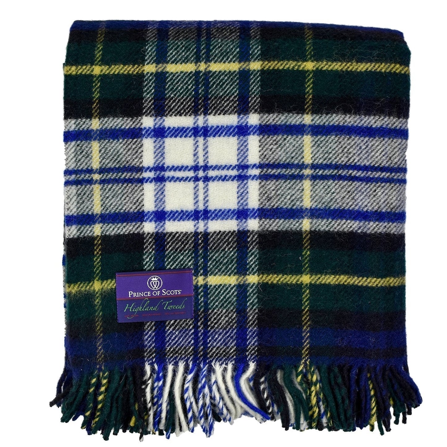 Highland Tweeds Pure New Wool Fluffy Throw ~ Dress Gordon ~