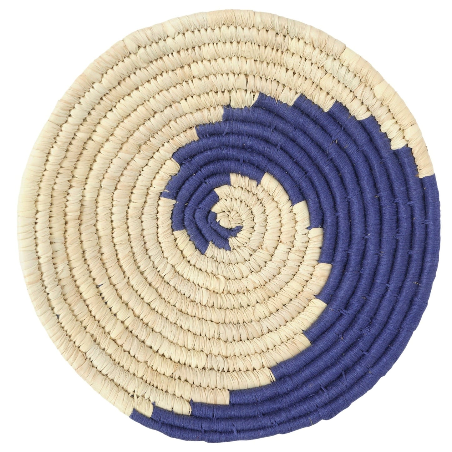 Wall Basket Blue Swirl