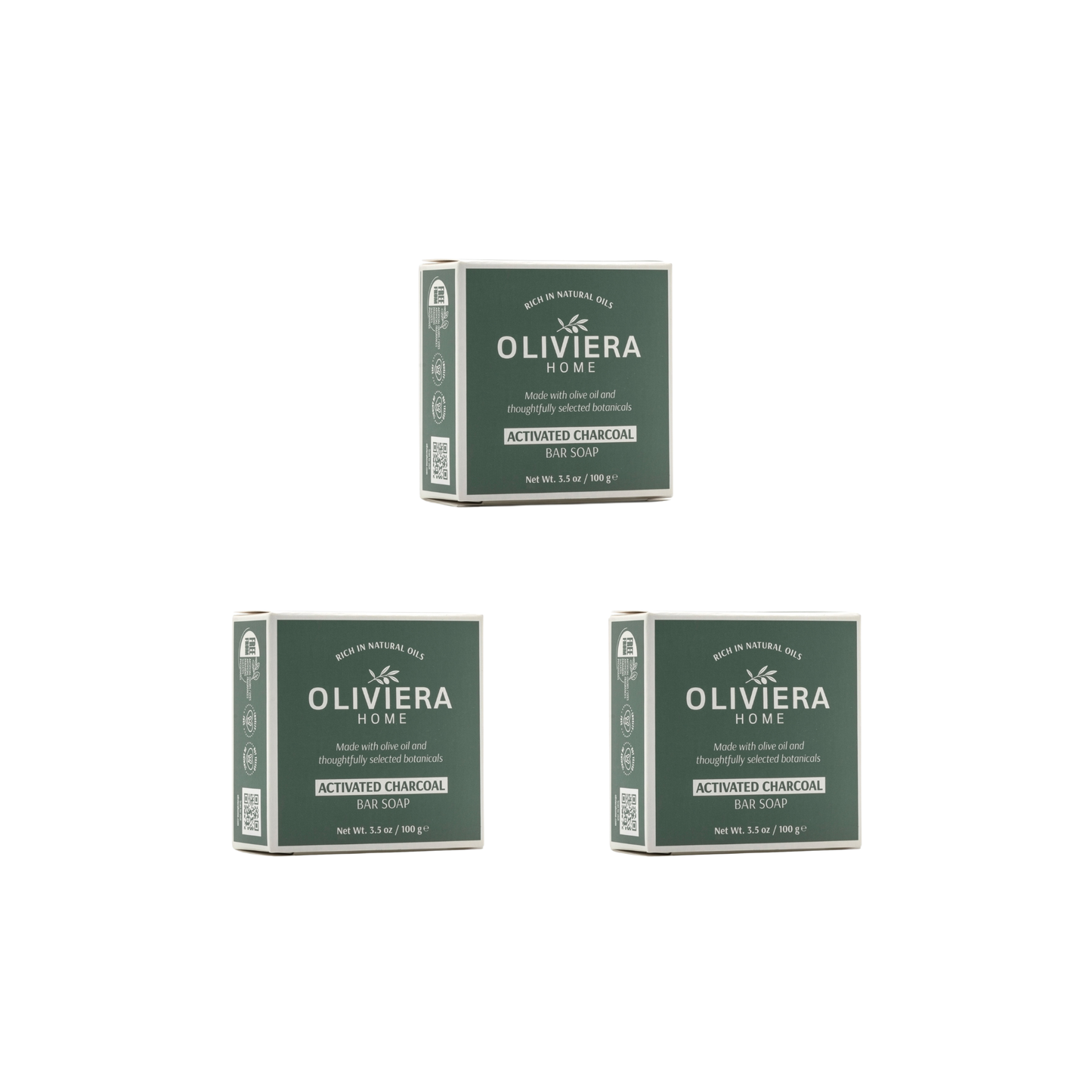 Activated Charcoal Bar Soap Trio