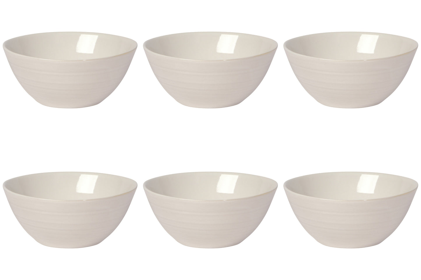Set of 6 Dessert Bowl 4.5" Aquarius Oyster