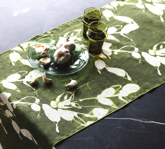 Porto Print in Olive Runner