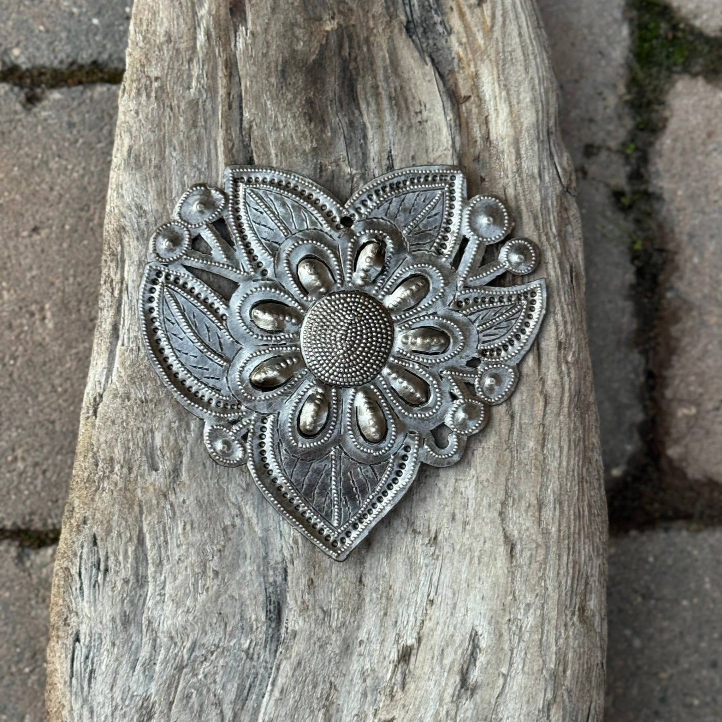 Garden Heart – Handmade Recycled Metal Heart from Haiti