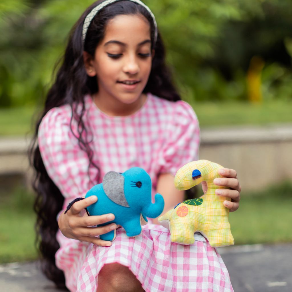 Pre-Order Small Dinosaur (Yellow Plaid)