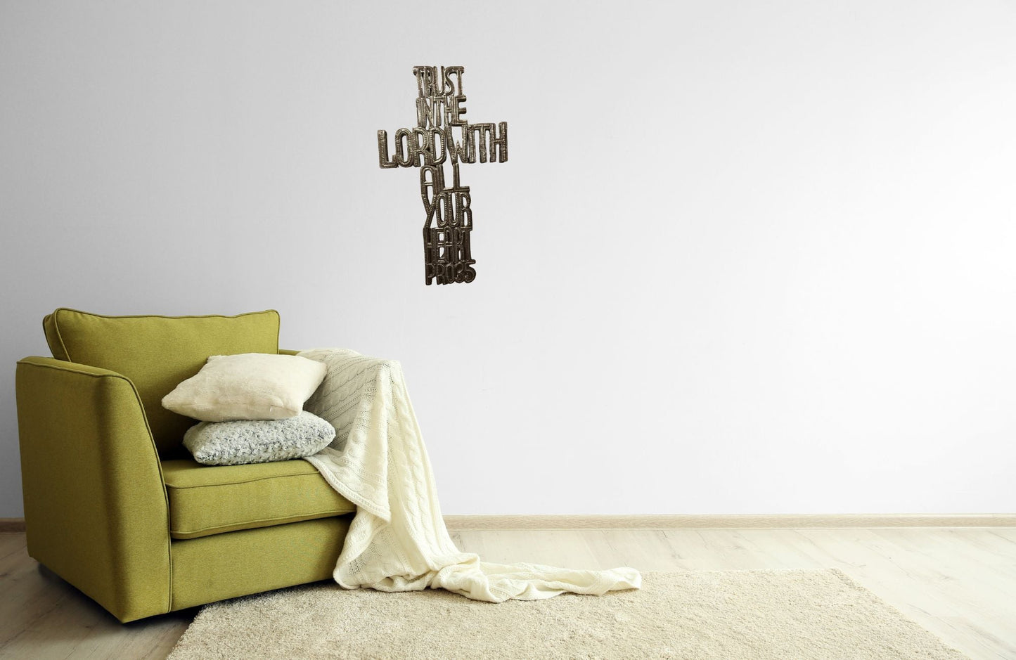 Trust in the Lord Metal Cross