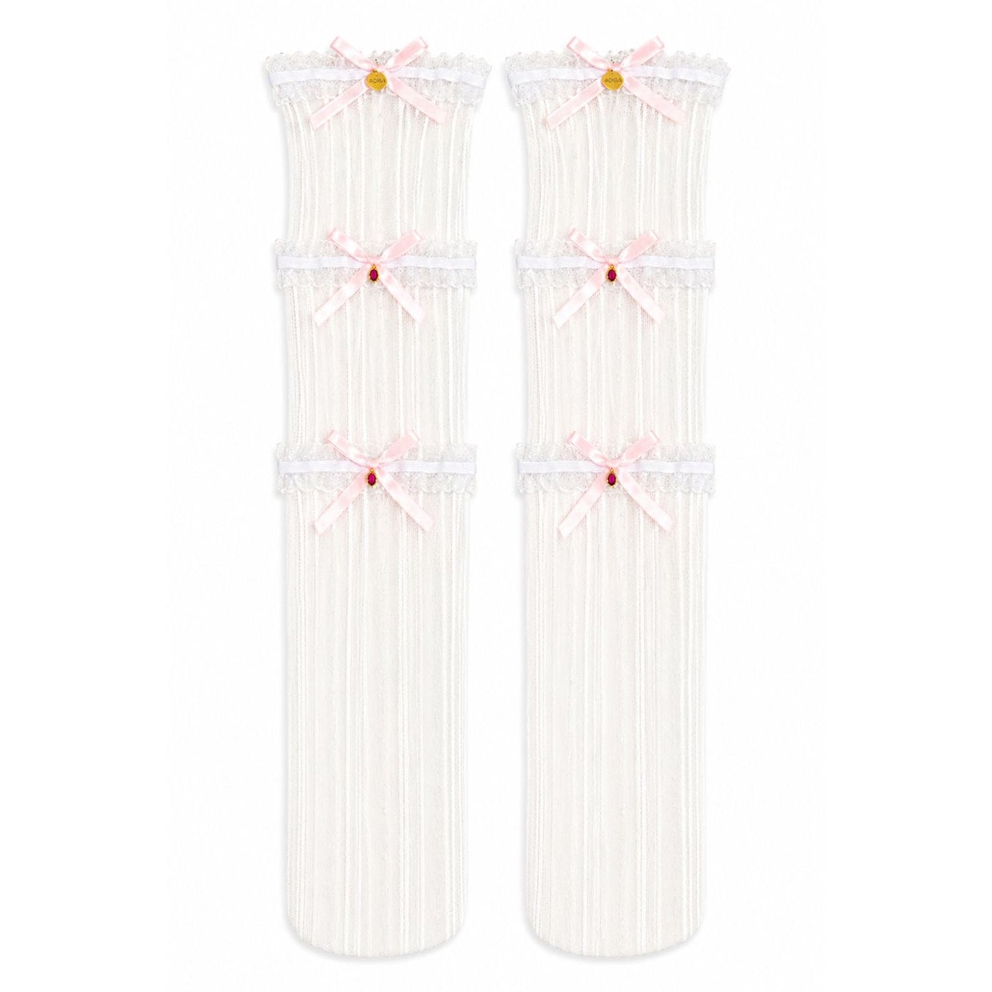 The Garnet Ribbon Calf Socks