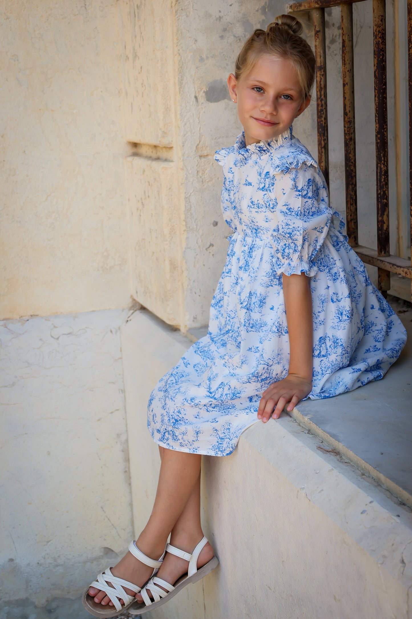 Aoki Dress-Blue Toile
