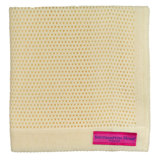 Southampton Home Lace Weave Teddy Bear Baby Blanket - Yellow