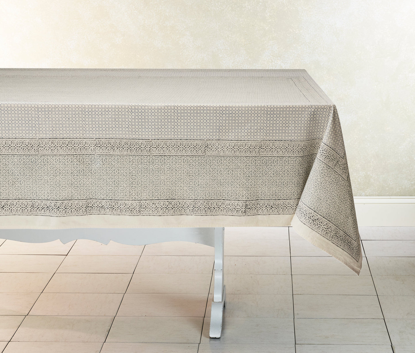 Hand Block Printed Cotton Tablecloth | Kora Cotton | Fair Trade | BREAZEALE