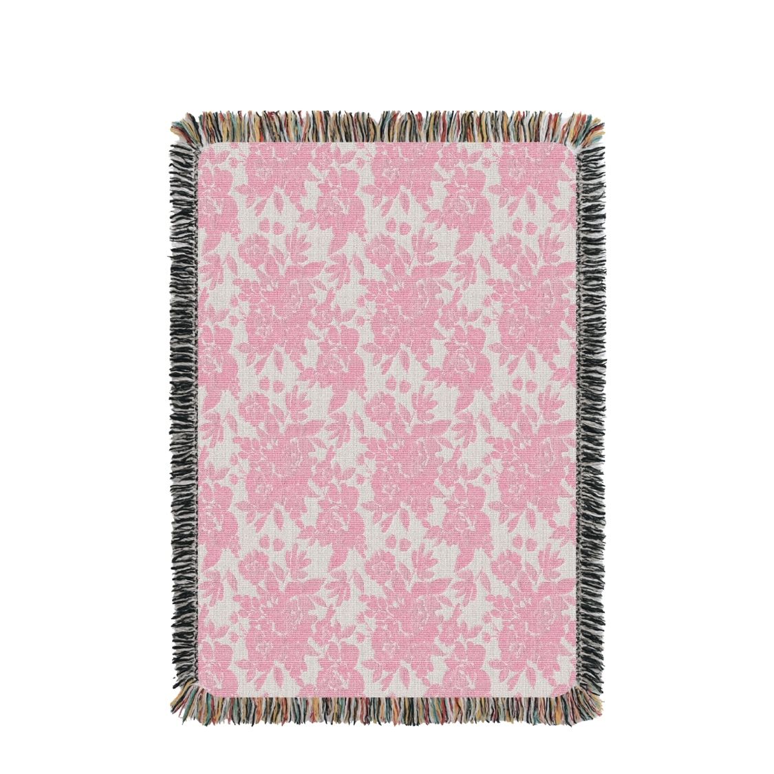 Peony Floral Jacquard Woven Throw
