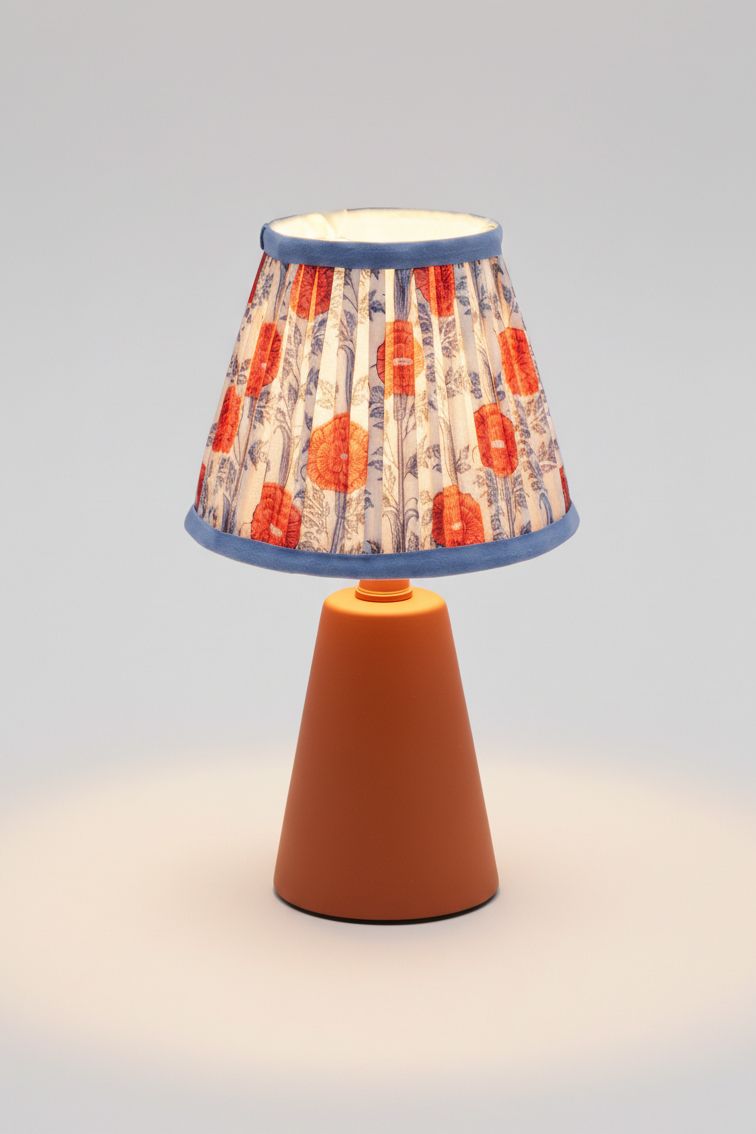 6'' Mini Pleated Lampshade —  Blockprint