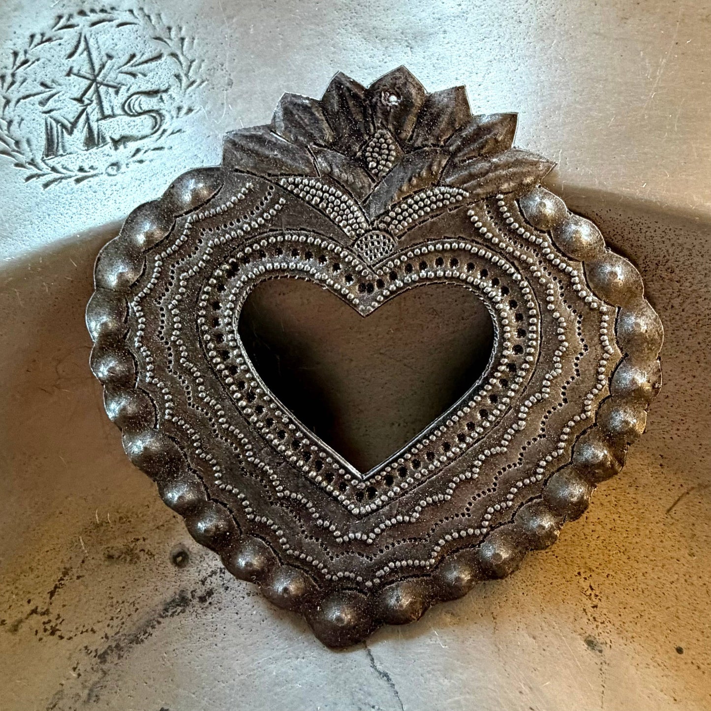 Sacred Heart Haitian Metal Art Handmade Fair Trade Wall Art