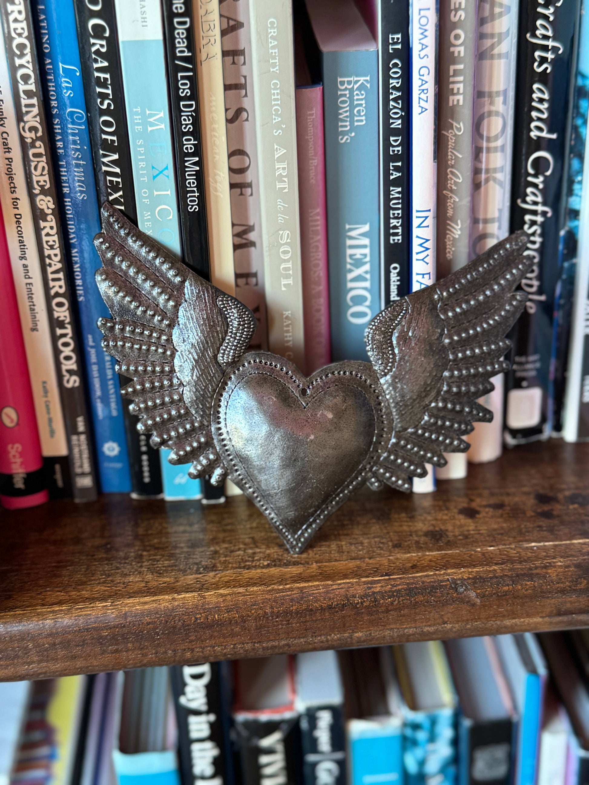 6.5" x 5.5" Flaming Sacred Heart, Milagro, Flaming Heart