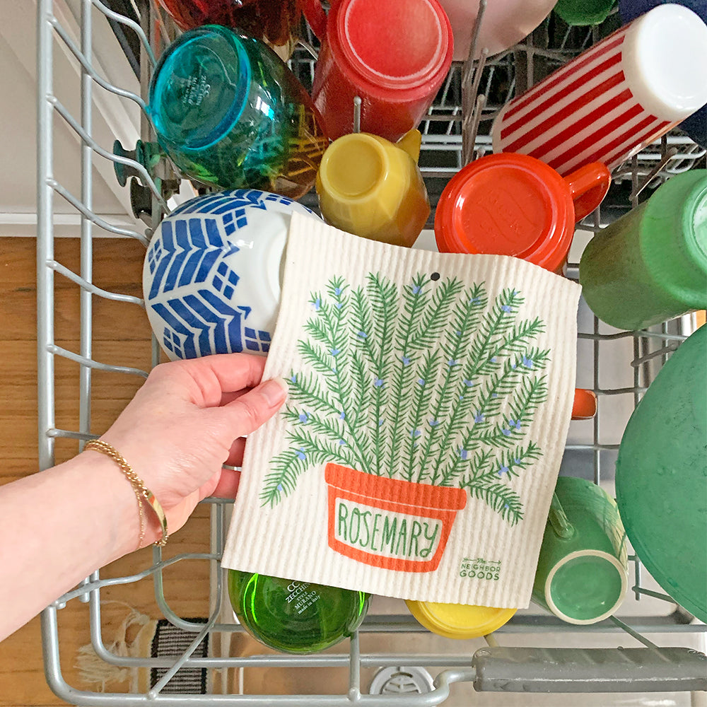 Rosemary Dish Towel + Sponge Cloth Gift Set