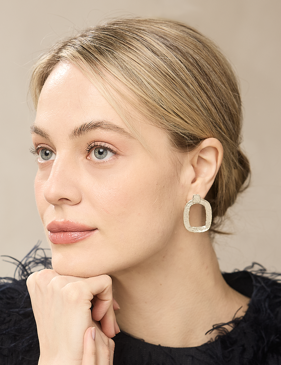 Eva Hoop Earrings - Sterling Silver