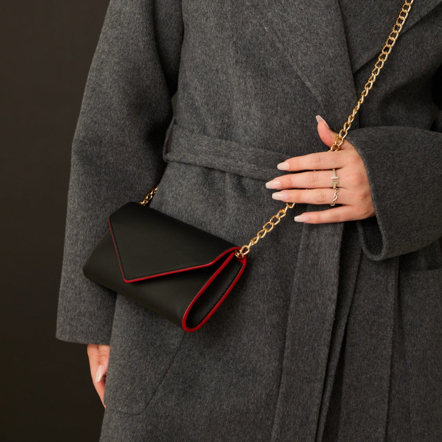 Gala Clutch / Wallet-on-Chain (Black)