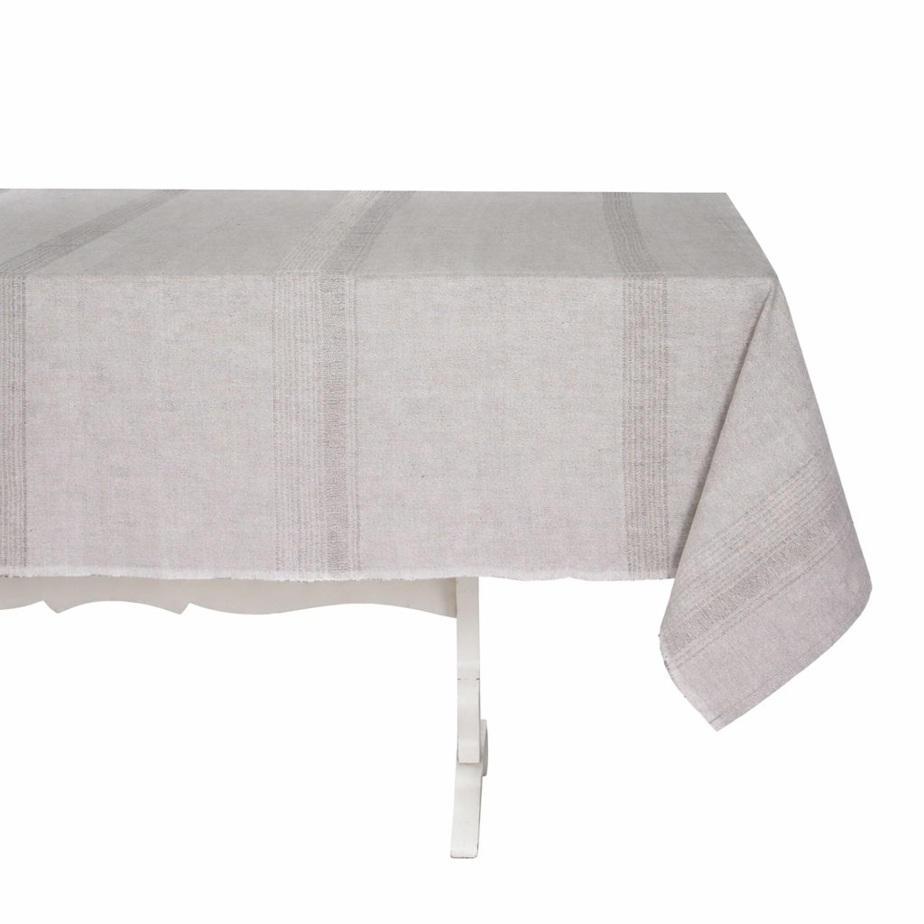 Handwoven Cotton Tablecloth | Raised Weave | Fair Trade | ECOLOOM