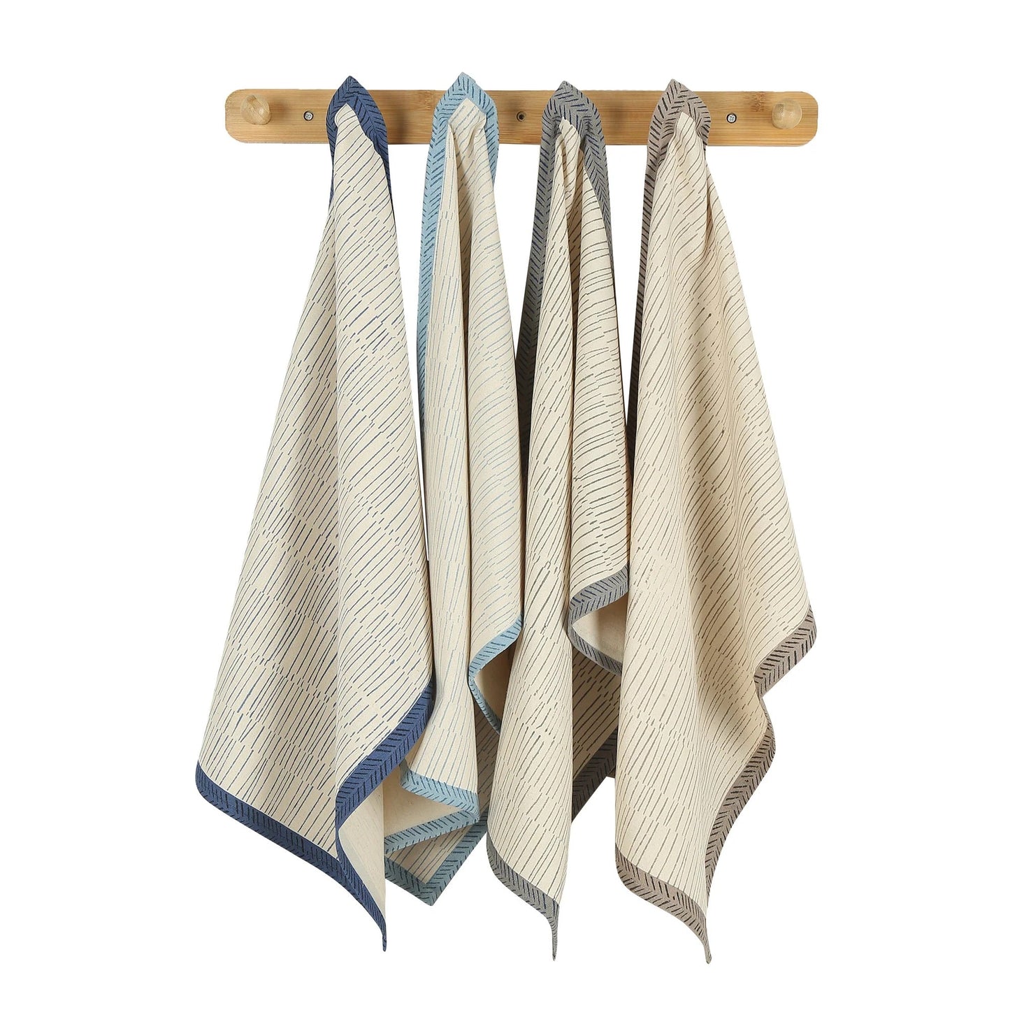 Hand Block Printed Kitchen Towels | Kora Cotton | Set of 2 | Fair Trade | TEA BREAK