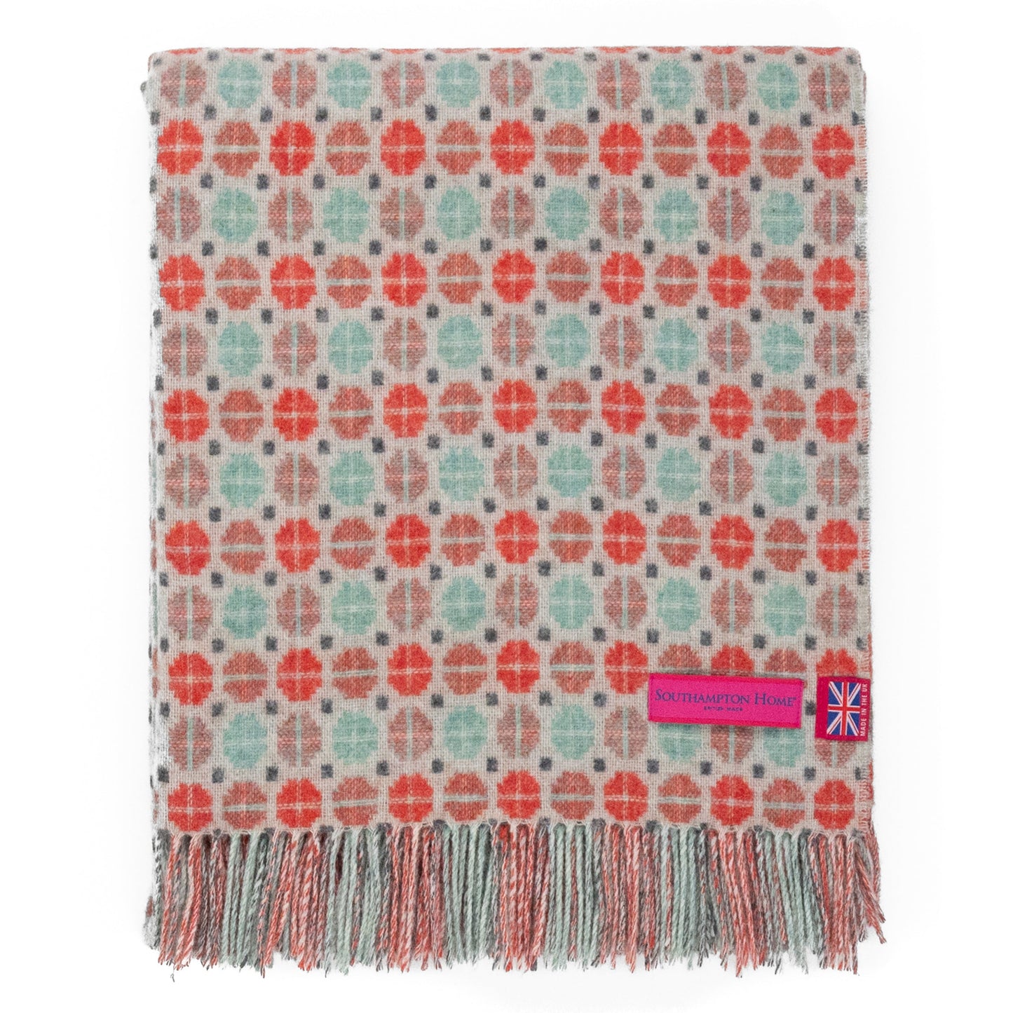 Southampton Home Merino Wool Medallion - Melon